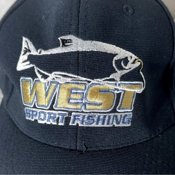 5/$25 West Sport Fishing Embroidered Black Hat - Picture 2 of 11